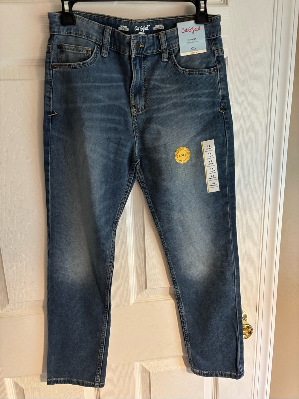 Cat & Jack Boys Medium Blue Slim Skinny Jeans size 14